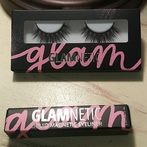 👁Glamnetic lashes and black liquid magnetic liner